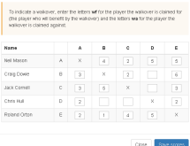 Manager updates scores